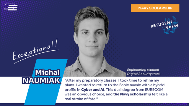Michal Naumiak awarded a French Navy scolarship