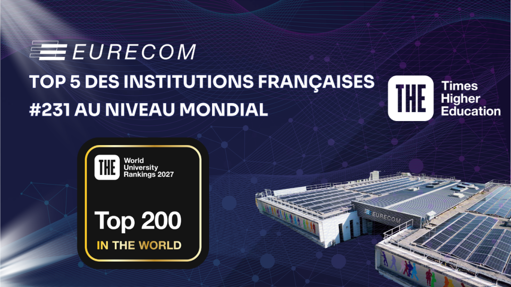 EURECOM entre dans le Top 5 des institutions françaises du THE World University Rankings 2027